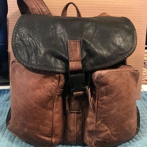 Genuine leather backpack